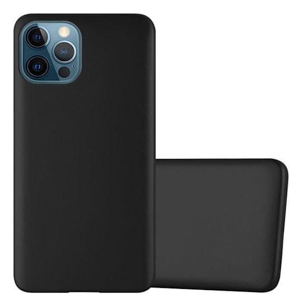 Coque - CADORABO - iPhone 12 / 12 PRO - Skydd i silikon TPU - Tunn design - Färg svart Svart