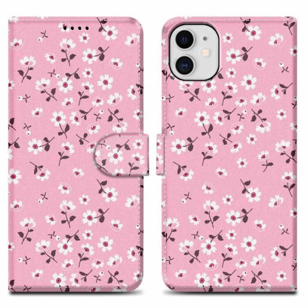 Skal för Apple iPhone 11 - CADORABO - Fodral i Regn av Blommor No. 6 - Svart - Semihärdig - Magnetisk