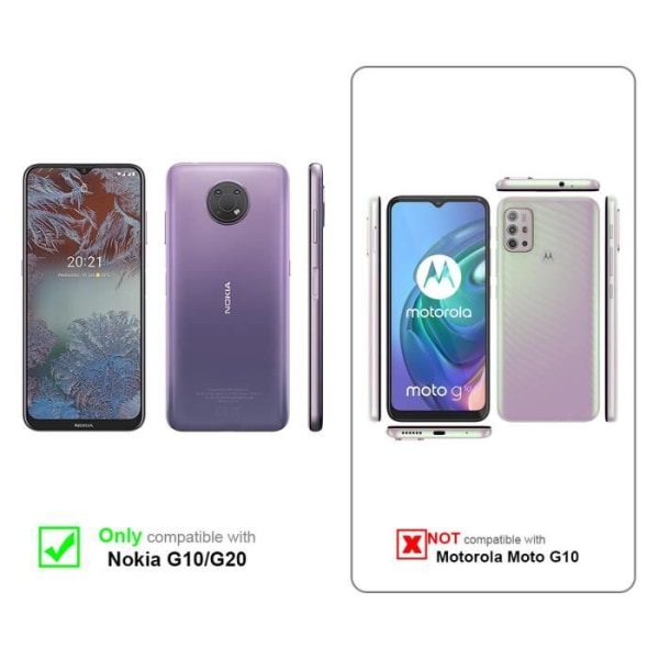 Coque för Nokia G10/G20 - CADORABO - Blommigt Etui - Syntetiskt Läder - Ställfunktion - Heltäckande Skydd Rosa blommig