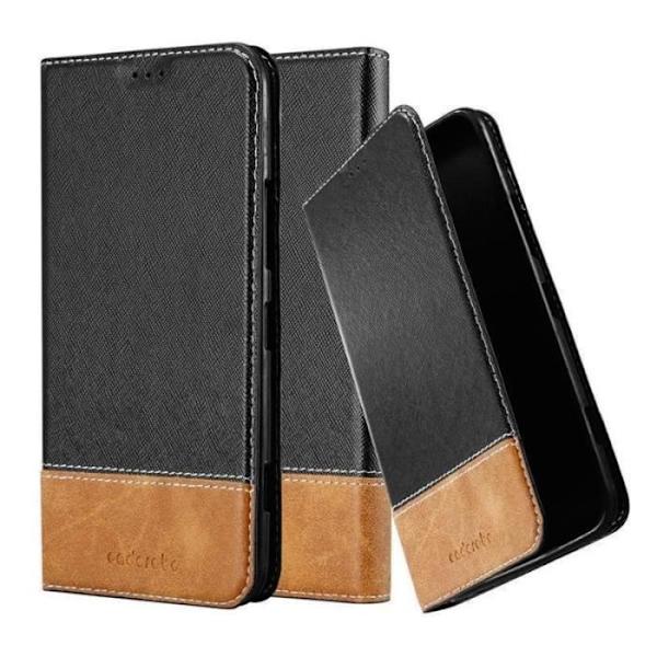 Plånboksfodral - CADORABO - Nokia Lumia 1320 - Läderimitation - Brun - Magnetisk stängning kastanj