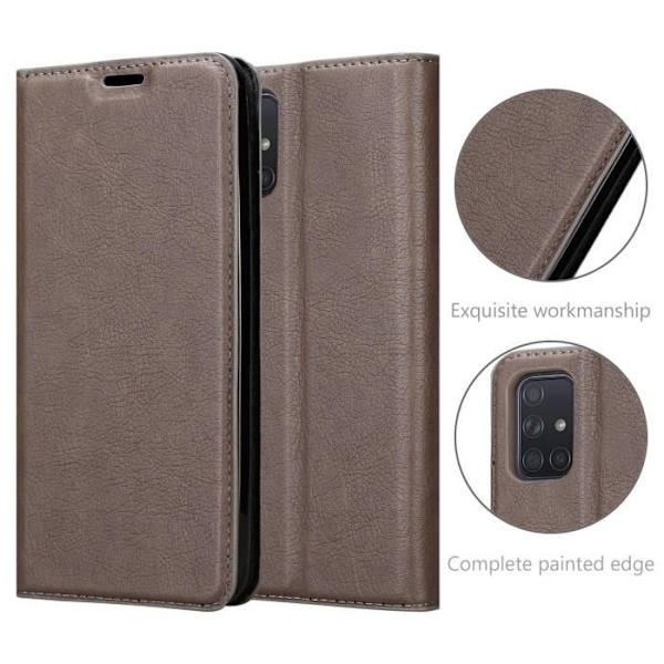 Telefonfodral - CADORABO - Samsung Galaxy A72 4G/5G - Kaffe brun - Silikon TPU - Magnetisk stängning kaffe brunt