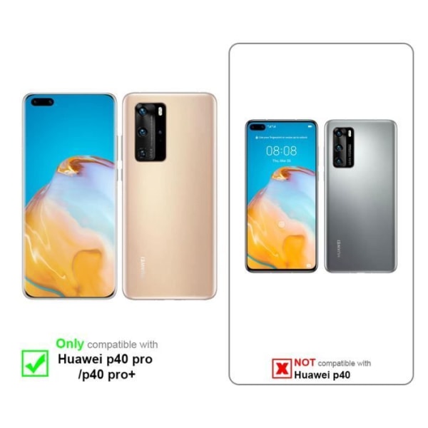 Etui för Huawei P40 PRO - CADORABO - Grå Blommönster - Syntetläder - Ställfunktion - Fack för Kort Blommig grå