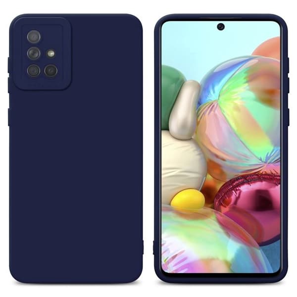 Skyddsfodral för Samsung Galaxy A71 4G i MÖRKBLA FLYTANDE Antichock Blå