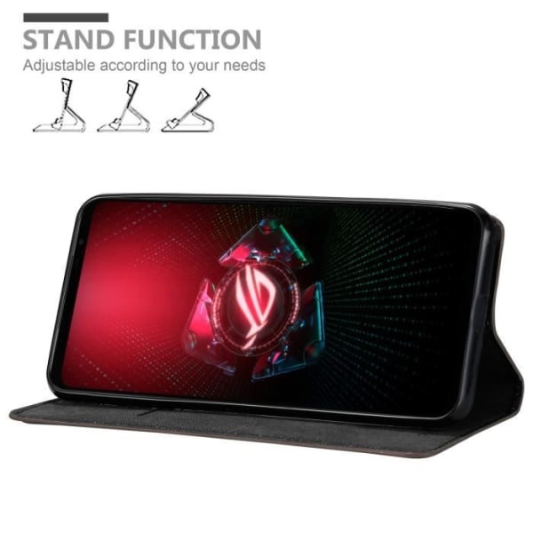 Fodral till Asus ROG Phone 5 Fodral i COFFEE BROWN Fodral Skyddsskydd Plånbok Plånbok