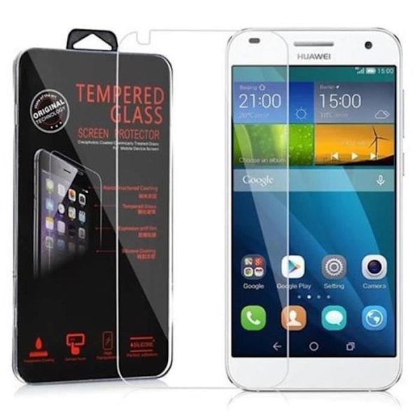 Cadorabo Skärmskydd för Huawei ASCEND G7 0,3 mm Rundade hörn Härdat glas HÖG TRANSPARENS