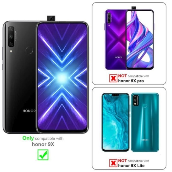 Fodral för Honor 9X i LIQUID Black Cadorabo Cover Protection i flexibel TPU silikonring Cover