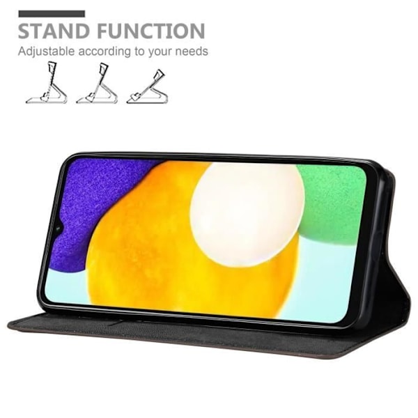Coque - CADORABO - Samsung Galaxy A13 5G - Mörkbrun - Bokfodral - Magnetiskt skydd kaffe brunt