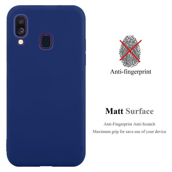 Skyddsfodral för Samsung Galaxy A40 CANDY MÖRKBLOMMA Stötsäker Silikon Blå