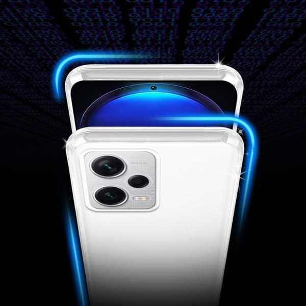 Skal för Redmi Note 12 Pro Plus 5G i transparent stöttålig silikon Vit