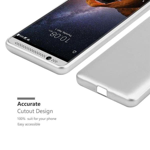 Skyddsfodral för ZTE Axon 7 MINI Skyddsfodral i MATTSILVER Metallic Design Grå