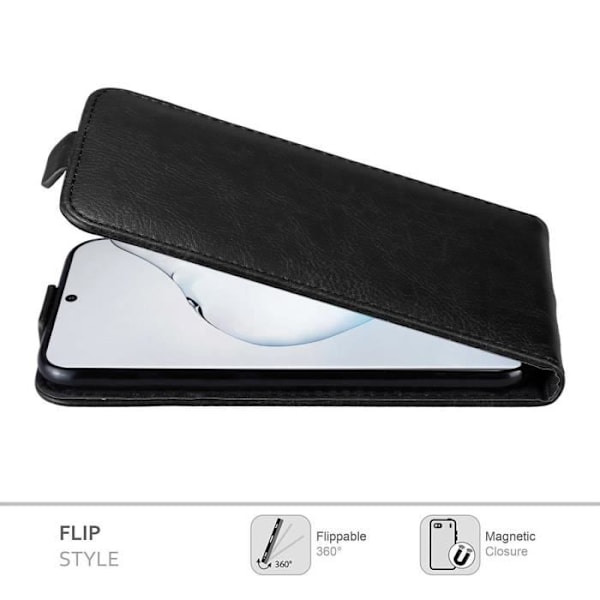 Coque - CADORABO - NOTE 10 PLUS - Svart - Magnetisk stängning - Elegant Svart