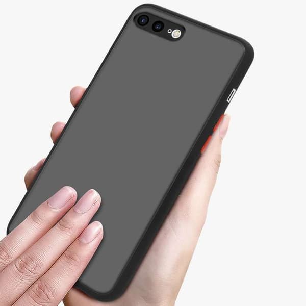 Skal för iPhone 7 PLUS / 7S PLUS / 8 PLUS i MATTSVART Stötabsorberande skydd Svart