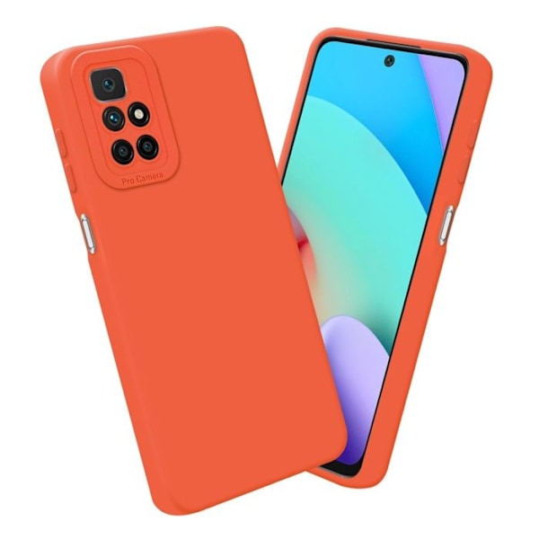 Coque för Xiaomi RedMi 10 i FLUID ORANGE Hölster Etui Case Cover i flexibel TPU-silikon Skydd Gul
