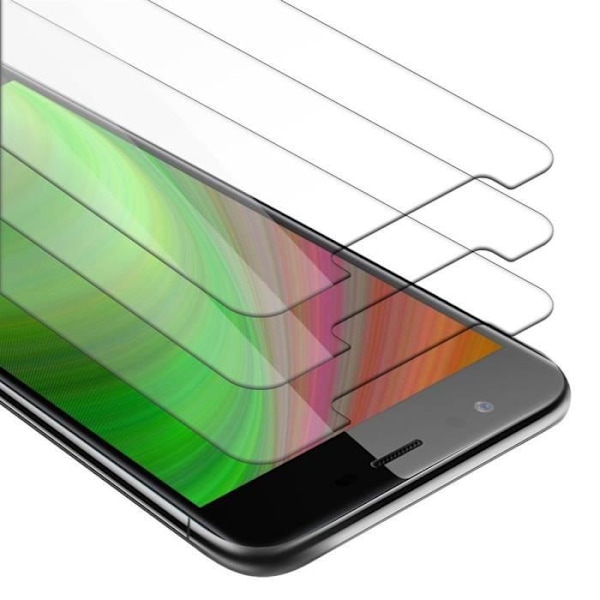 Cadorabo 3x härdat glas för ZTE Nubia M2 i HÖG TRANSPARENT - Paket med 3 skärmskydd i härdat glas för display - Transparent
