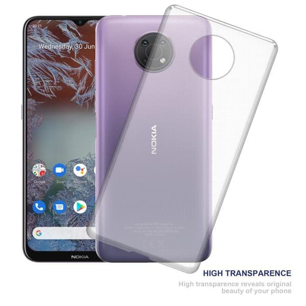 Transparent stötsäker silikonfodral för Nokia G10 / G20 Vit