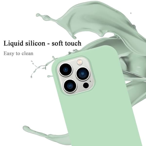 Skal för iPhone 14 PRO Stötabsorberande i LIQUID LIGHT GREEN Grön