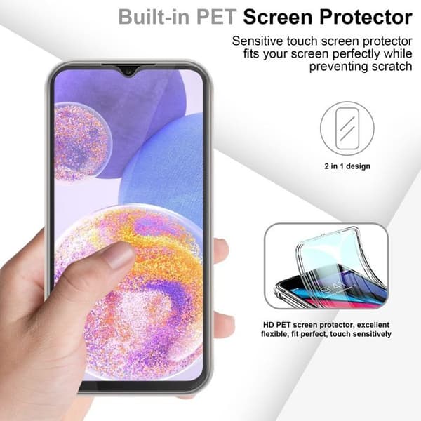 Transparent skydd för Samsung Galaxy A23 4G, helskydd Vit