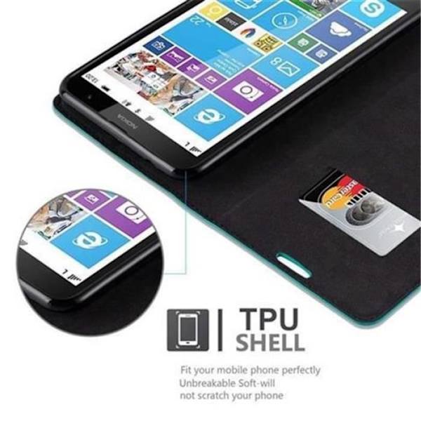 Cadorabo Fodral Nokia Lumia 1320 PETROL TURKOS Osynlig MAGNETISK STÄNGNING Fodral Fodral Fodral Fodral stöder kortplats för stativ