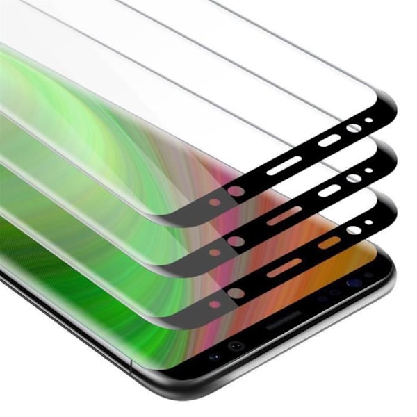 Cadorabo 3x Helbild skydd för Samsung Galaxy S8 i härdat glas Transparent