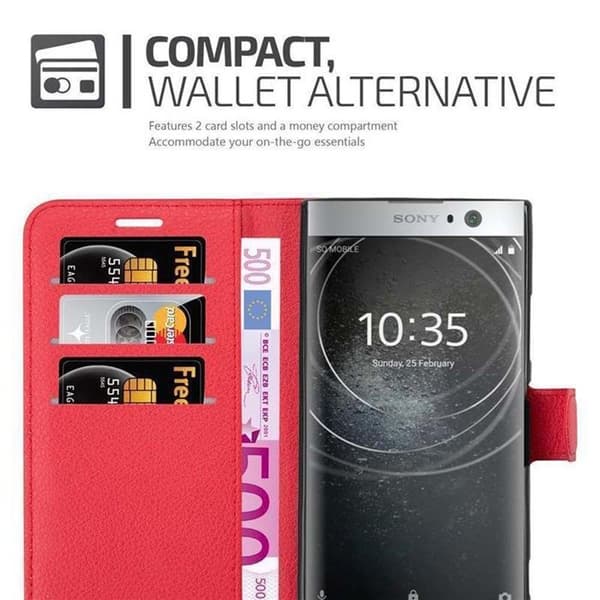 Etui för Sony Xperia XA2 i KIRSCHRÖD Röd