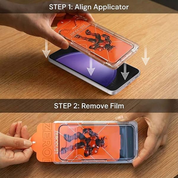 Härdat glas för Samsung Galaxy S23 FE Skärmskydd Vit