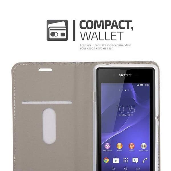 Skyddsfodral för Sony Xperia E3 i GRÅSVART Stötskyddande Etui Grå