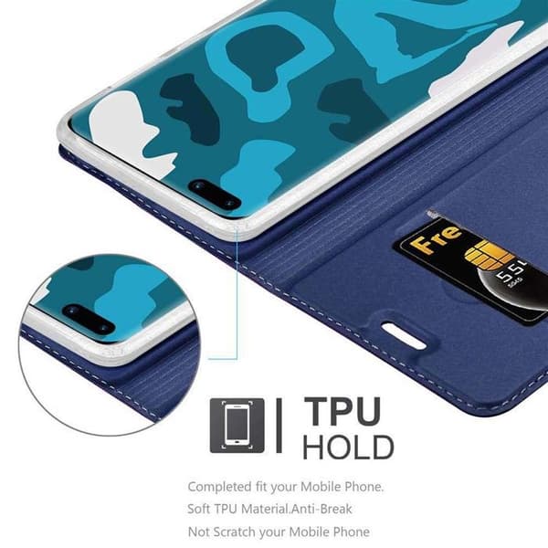 Flip-fodral för Huawei P40 PRO / P40 PRO+ i MÖRKBLAU CLASSY Plånbok Stötsäker Blå