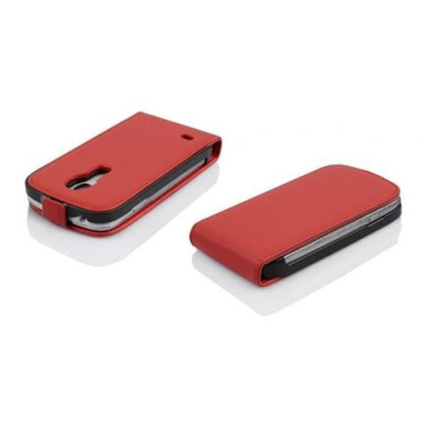 Coque - Cadorabo - Galaxy S4 Mini - Syntetisk läder - Körsbärsröd - Flip-design Röd körsbär