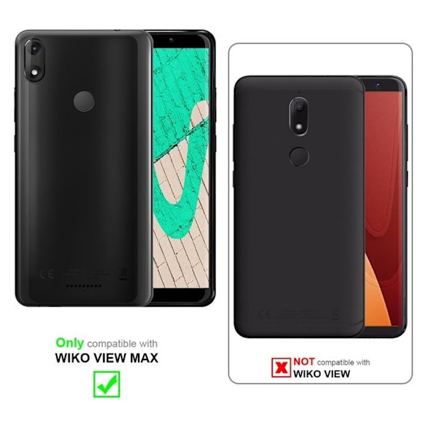 Coque för WIKO VIEW MAX Fodral i RÖD ÄPPLE Etui Case Cover Skydd Plånbok Wallet Röd