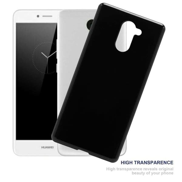 Transparent stötsäker silikonfodral för Huawei Enjoy 7 PLUS Svart