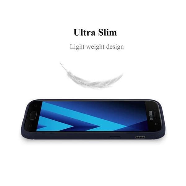 Skyddsfodral för Samsung Galaxy A3 2017 BORSTAD BLÅ Kolfiberdesign Blå