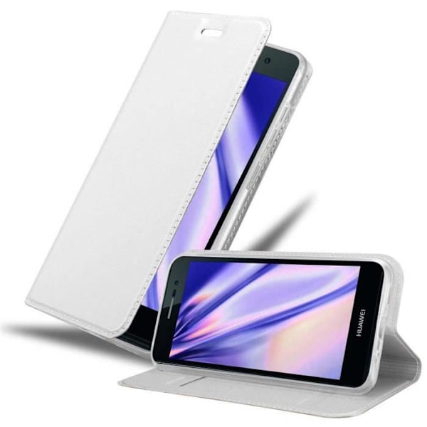 Coque Huawei ASCEND P7 - CADORABO - Klassisk Silver - Magnetstängning - Stöd Funktion Pengar