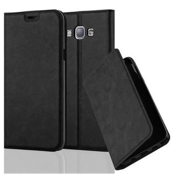 Samsung Galaxy A8 2015 (5) fodral i NIGHT BLACK från Cadorabo (INVISIBLE MAGNETIC CLOSURE design) Fullt skyddsfodral med