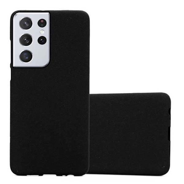 Skyddsfodral för telefon - CADORABO - Samsung Galaxy S21 Ultra - Silicone TPU - Tunn skydd - Frost Svart Frost Svart
