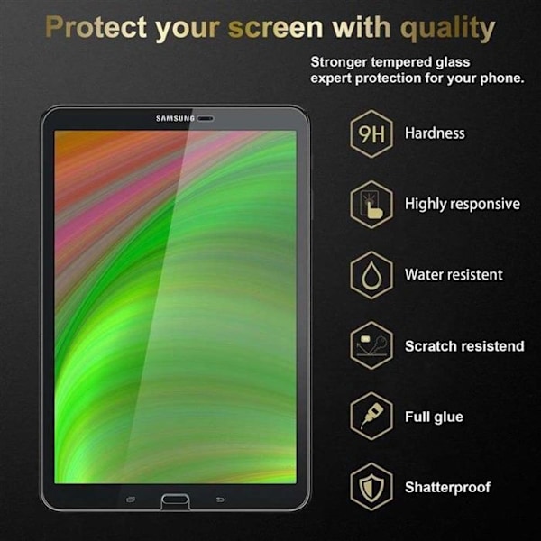 3x Härdat Skärmskydd i Glas för Samsung Galaxy Tab A 2016 (10.1 Zoll) Filmskydd i HÖG TRANSPARENS Härdat Glas Tablet