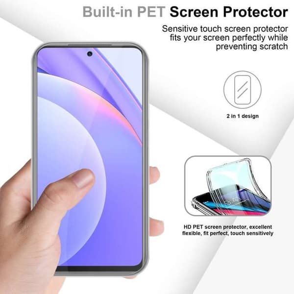 Transparent skydd för Xiaomi Mi 10T LITE, helskydd Vit