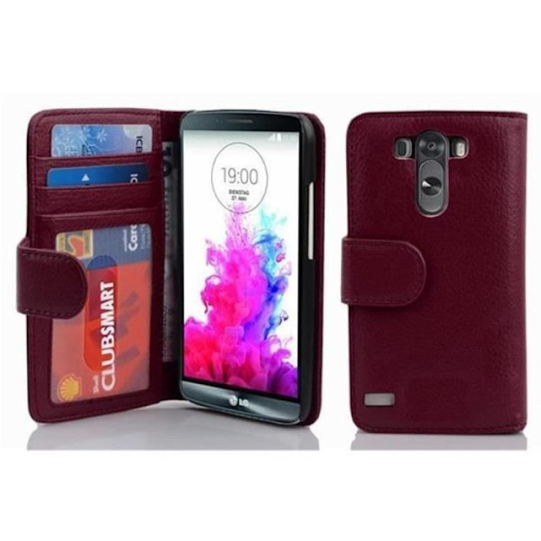 Etui Housse - CADORABO - LG OPTIMUS G3 - Syntetiskt läder - Plånbok - 3 fack för kort Orkidévioler