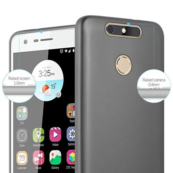 Cadorabo fodral för ZTE Blade V8 MINI - i grått - Mjukt TPU silikonskyddsfodral med anti-chock Grå