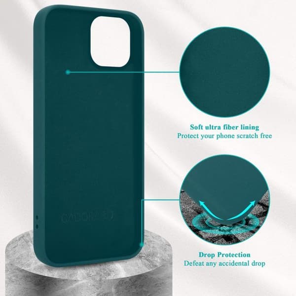 Skal för iPhone 14 PLUS Stötabsorberande i LIQUID GREEN Grön