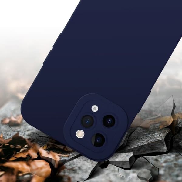 Skyddsfodral för iPhone 11 PRO i MÖRKBLEU FLUID Stötsäker Blå