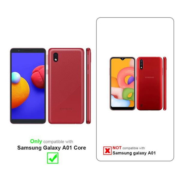 Coque - CADORABO - Samsung Galaxy A01 CORE - Hybrid skydd - Silikon TPU - Frostad svart Svart