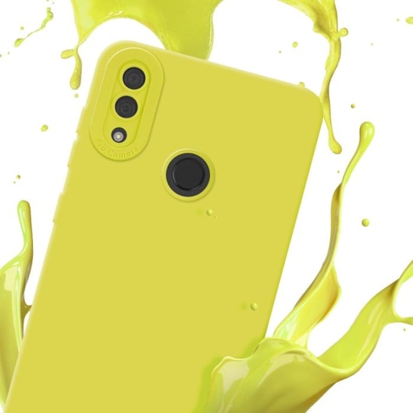 Skydd för Huawei Y7 2019 / Y7 PRIME 2019 i FLUID GUL Fodral Etui Case Cover i flexibelt TPU-silikon Gul
