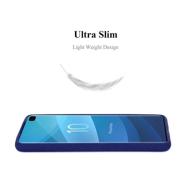 Coque - CADORABO - Samsung Galaxy S10 PLUS - Silikon TPU - Stötskydd - Tunn och lätt design Frost Blå Mörk