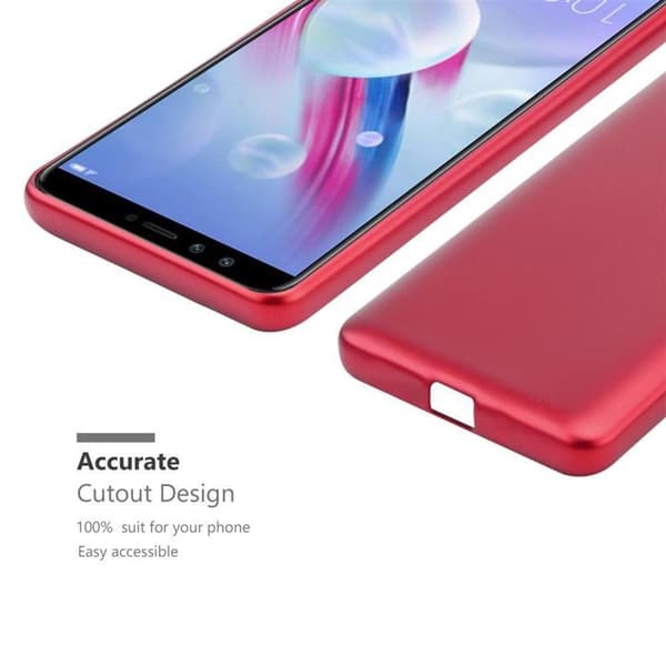 Skyddsskal för Honor 9 LITE Skyddsskal i MATTE RÖD Metallic Design Röd