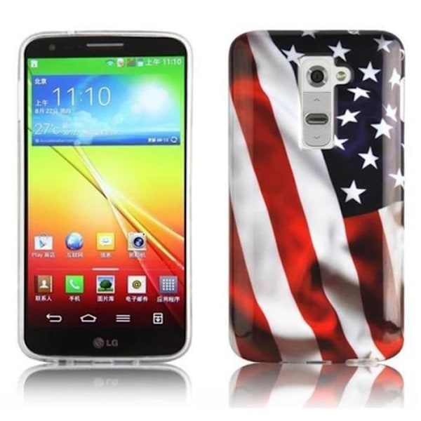 CADORABO Hard Shell Case - LG OPTIMUS G2 - USA FLAGGA - Exklusiv design - Stark och hållbar USA flagga