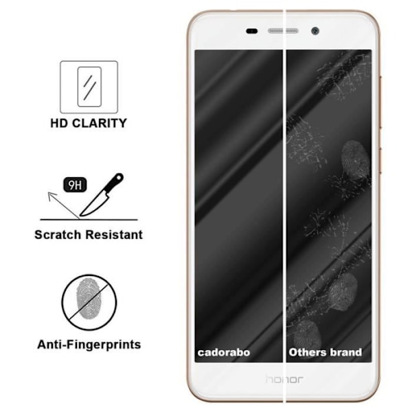 Cadorabo Tempered Glass Honor 6C PRO Skärmskydd Härdat Skydd för Display TRANSPARENT Transparent