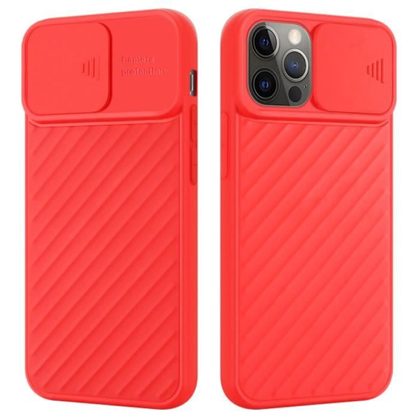 Fodral för Apple iPhone 13 PRO MAX Fodral i Röd Matt Fodral Skal Silikon TPU och kameraskydd