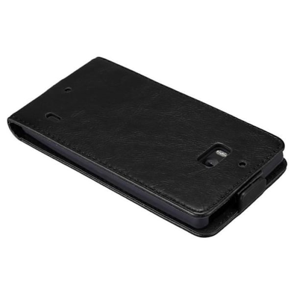 Skyddshus - CADORABO - Nokia Lumia 930 - Syntetläder Svart - Flip - Magnetstängning Svart