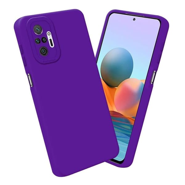 Skyddsfodral för Xiaomi RedMi NOTE 10 PRO i MÖRKLILA FLUID Antichock Violett