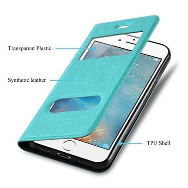 Flipfodral för iPhone 7 PLUS / 7S PLUS / 8 PLUS Fodral i TURKOS MINT Skydd Blå
